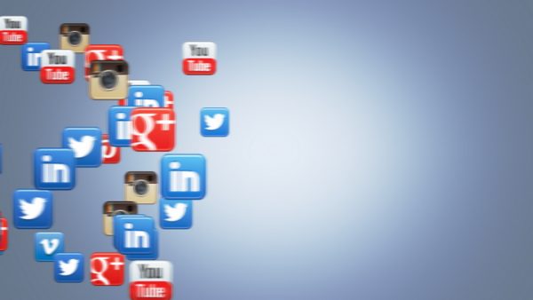 Social Icons Floating Linkedin